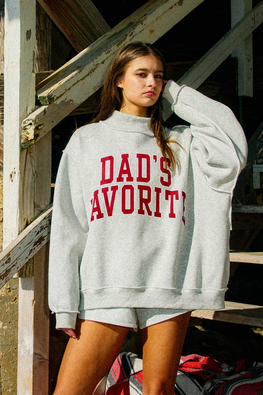 Reversible Mock-Neck Sweatshirt