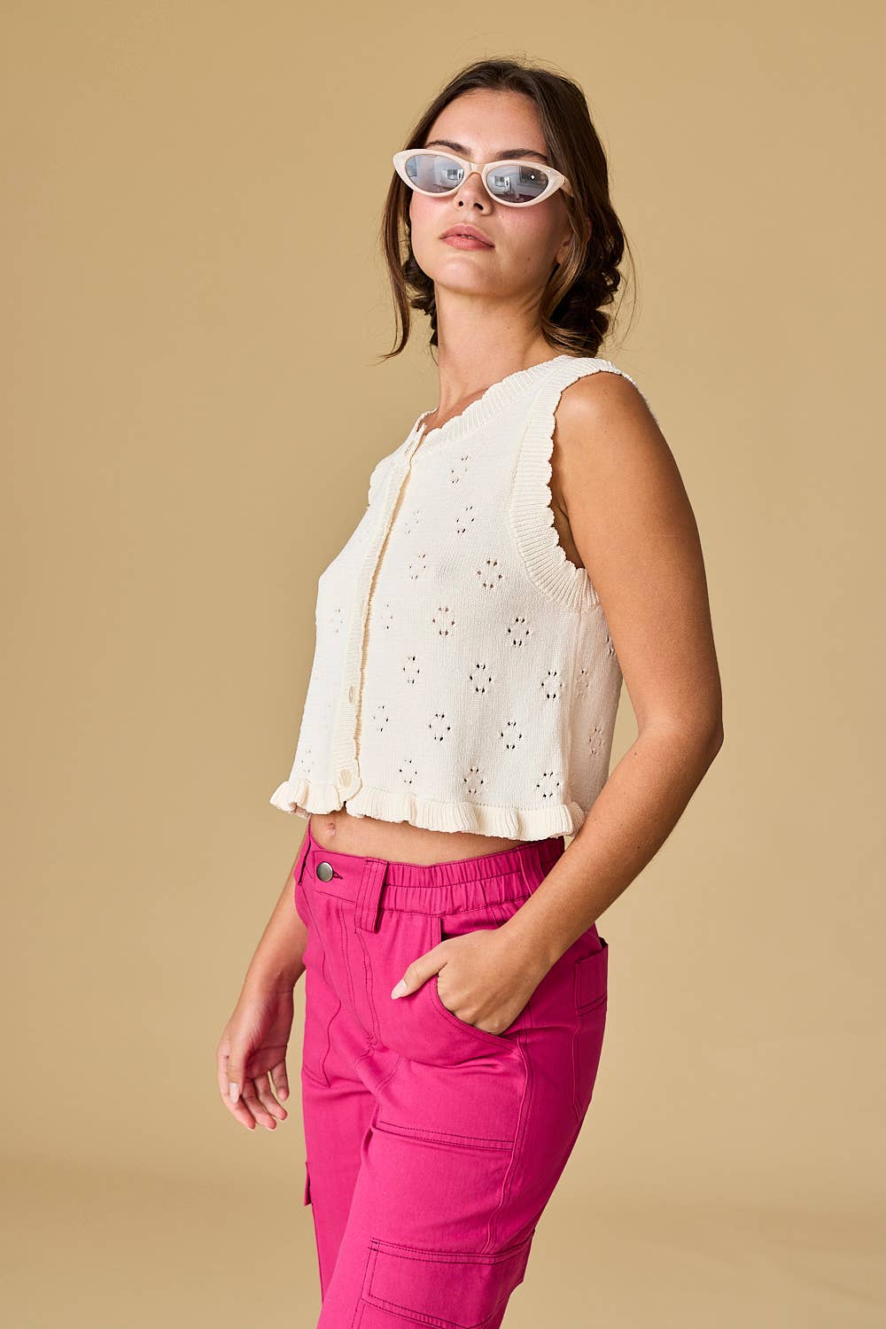 Stella Ruffle Sweater Top