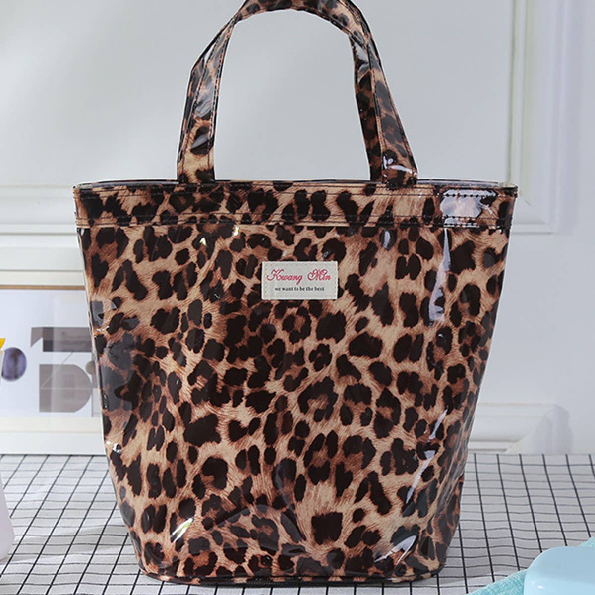 Minimalist Leopard Print Portable Storage Bag