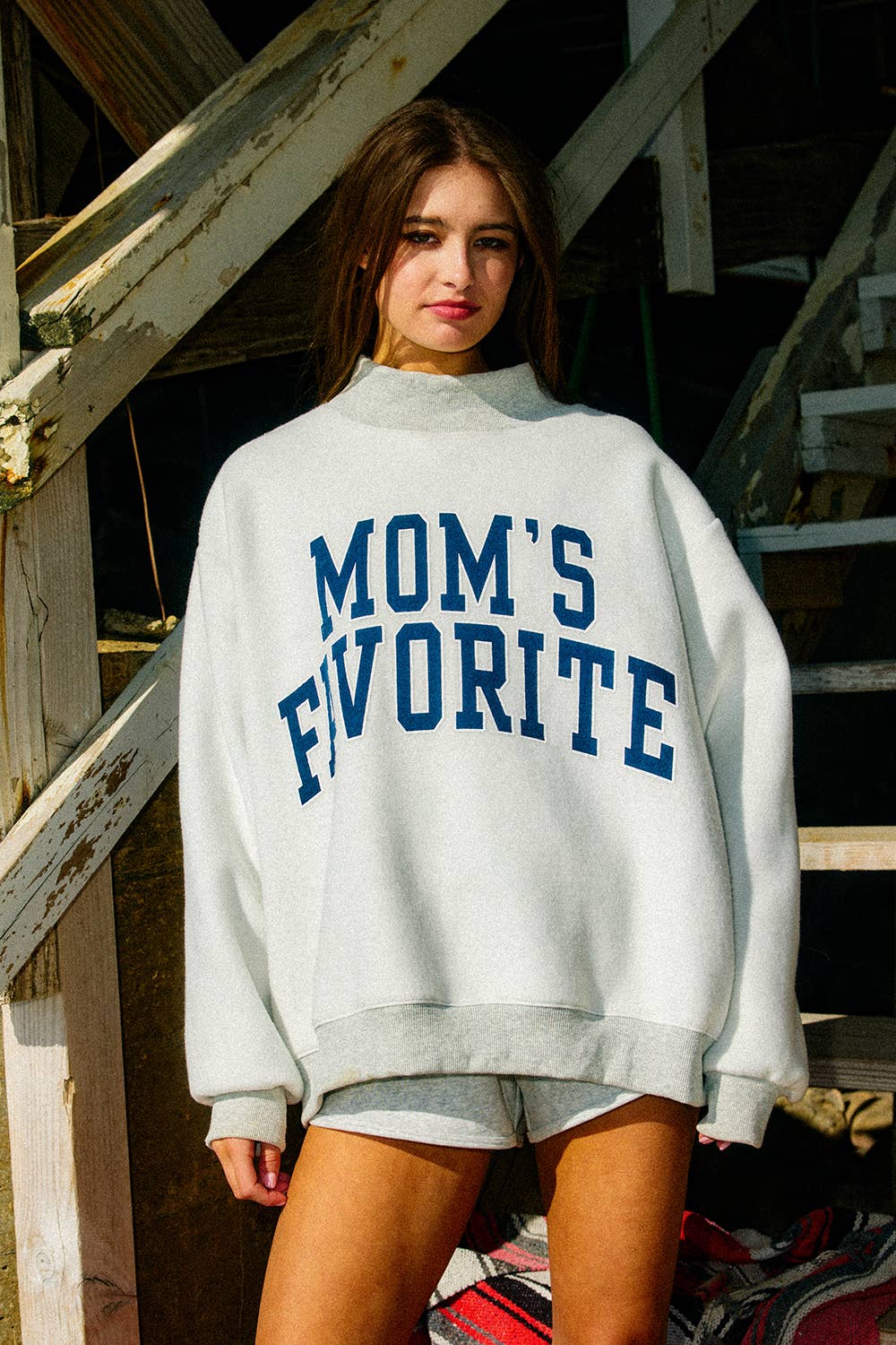 Reversible Mock-Neck Sweatshirt