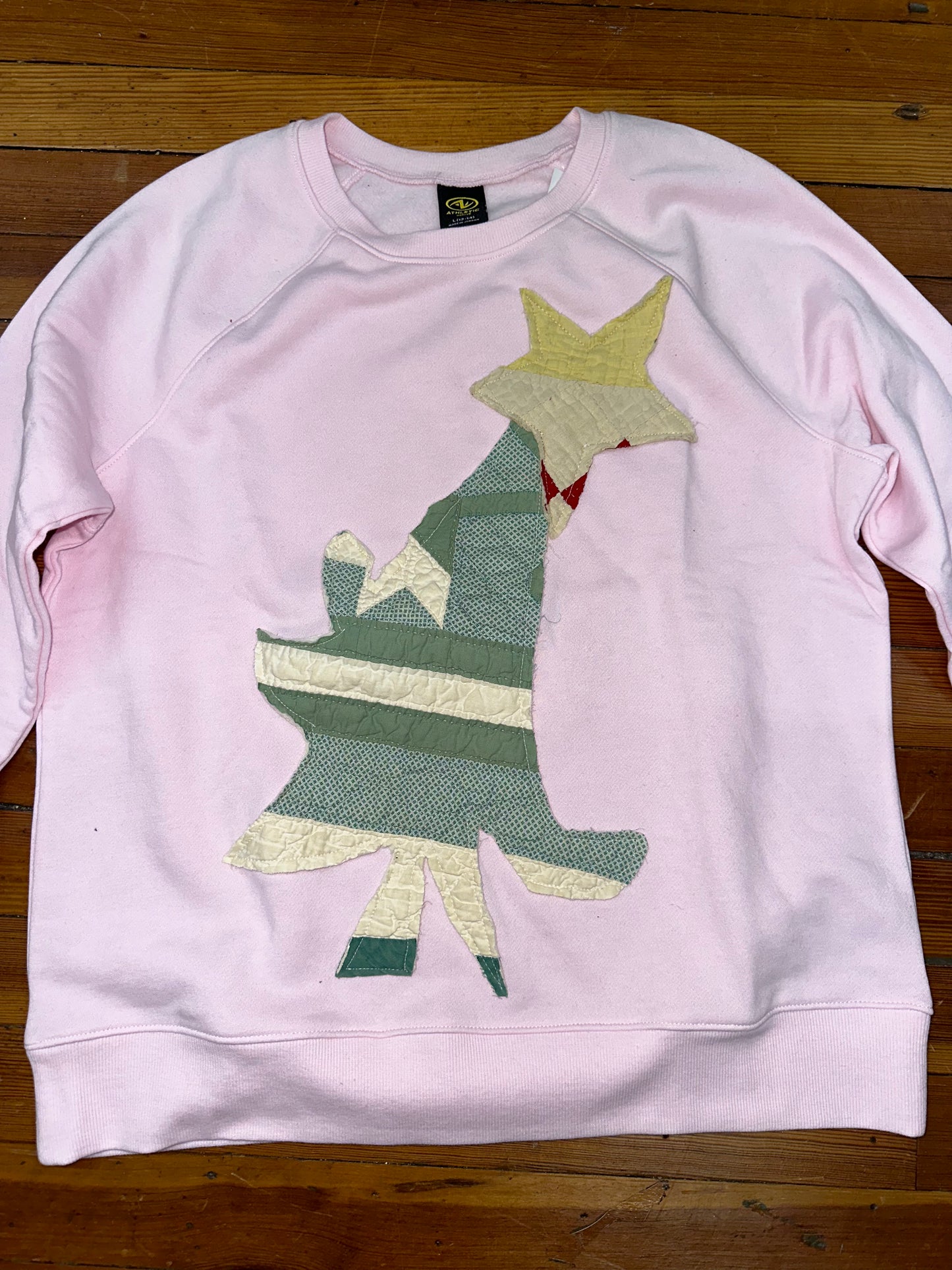 Christmas Tree Quilt Patchwork Sweatshirt