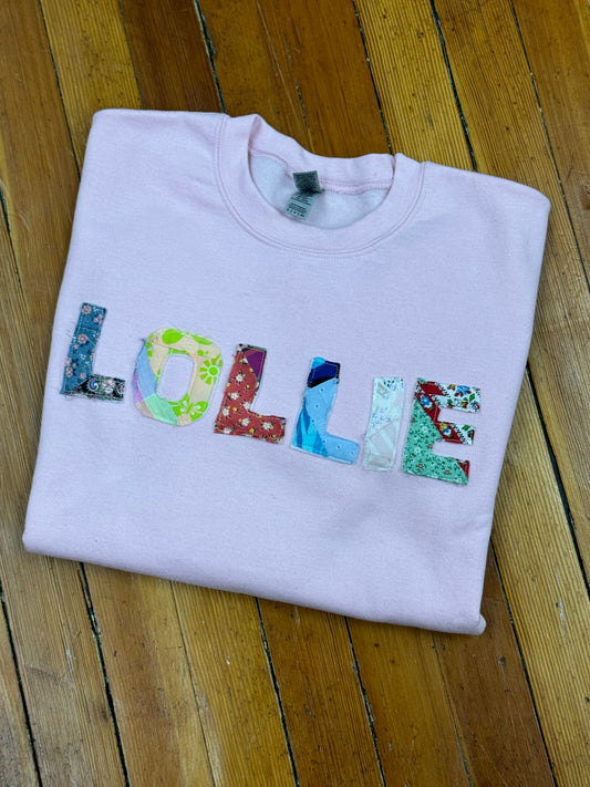 Quilted LOLLIE Sweatshirt - Pink