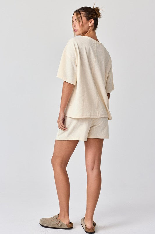 Amaya Textured Knit Shorts