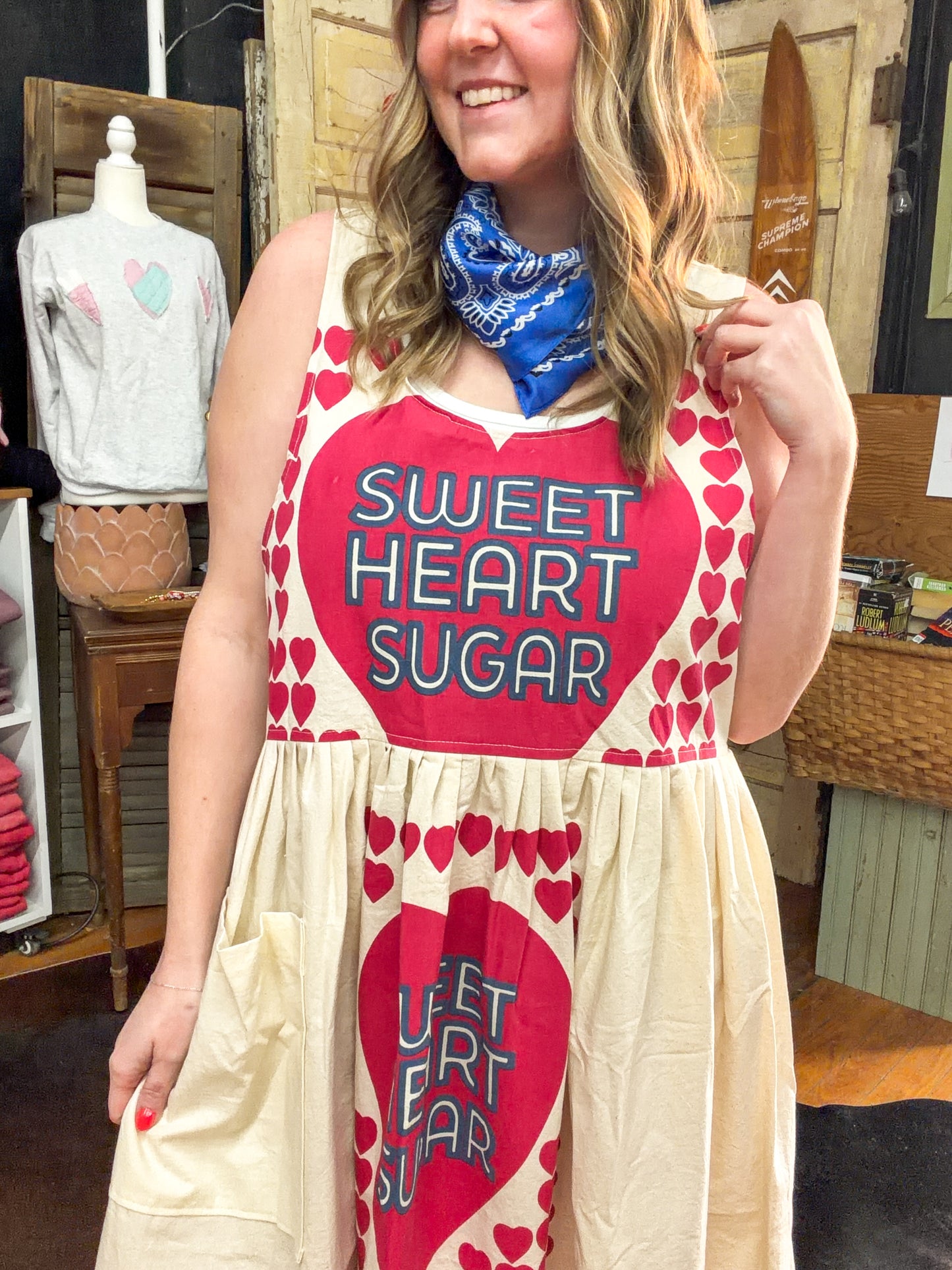 Sweet Heart Sugar Feed Sack Dress