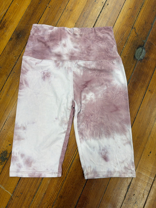 Tie Dye Biker Shorts - Mauve/Light Pink