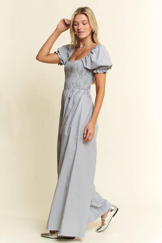 Plus Size Stripe Print Jumpsuit