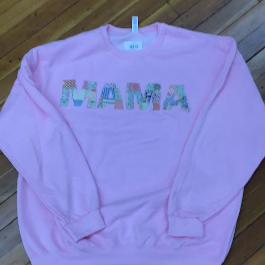 Mama Quilt Patchwork Pink Sweatshirt