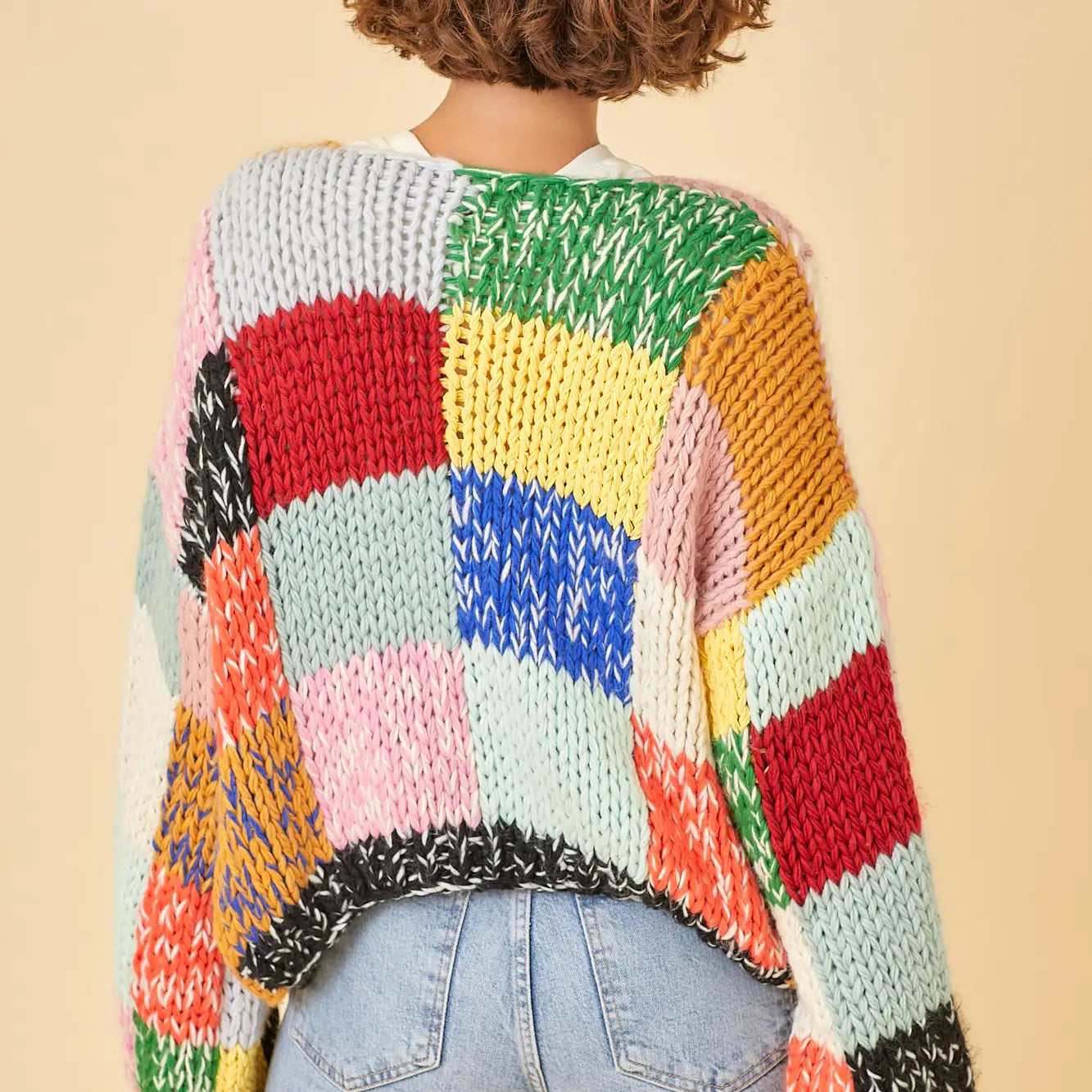 Colorblock Sweater Cardigan