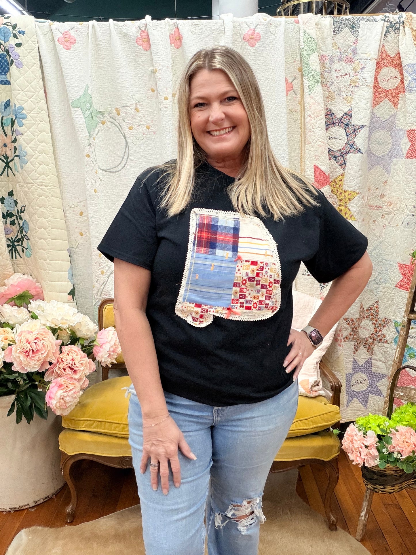 Quilted State of Alabama Tee