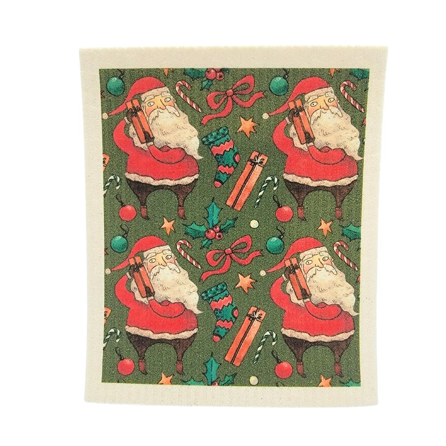 Santa Gifts Pattern Swedish Dishcloth