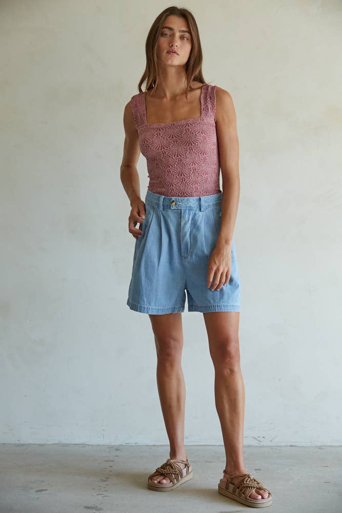 Knit Spandex Seamless Jacquard Tan