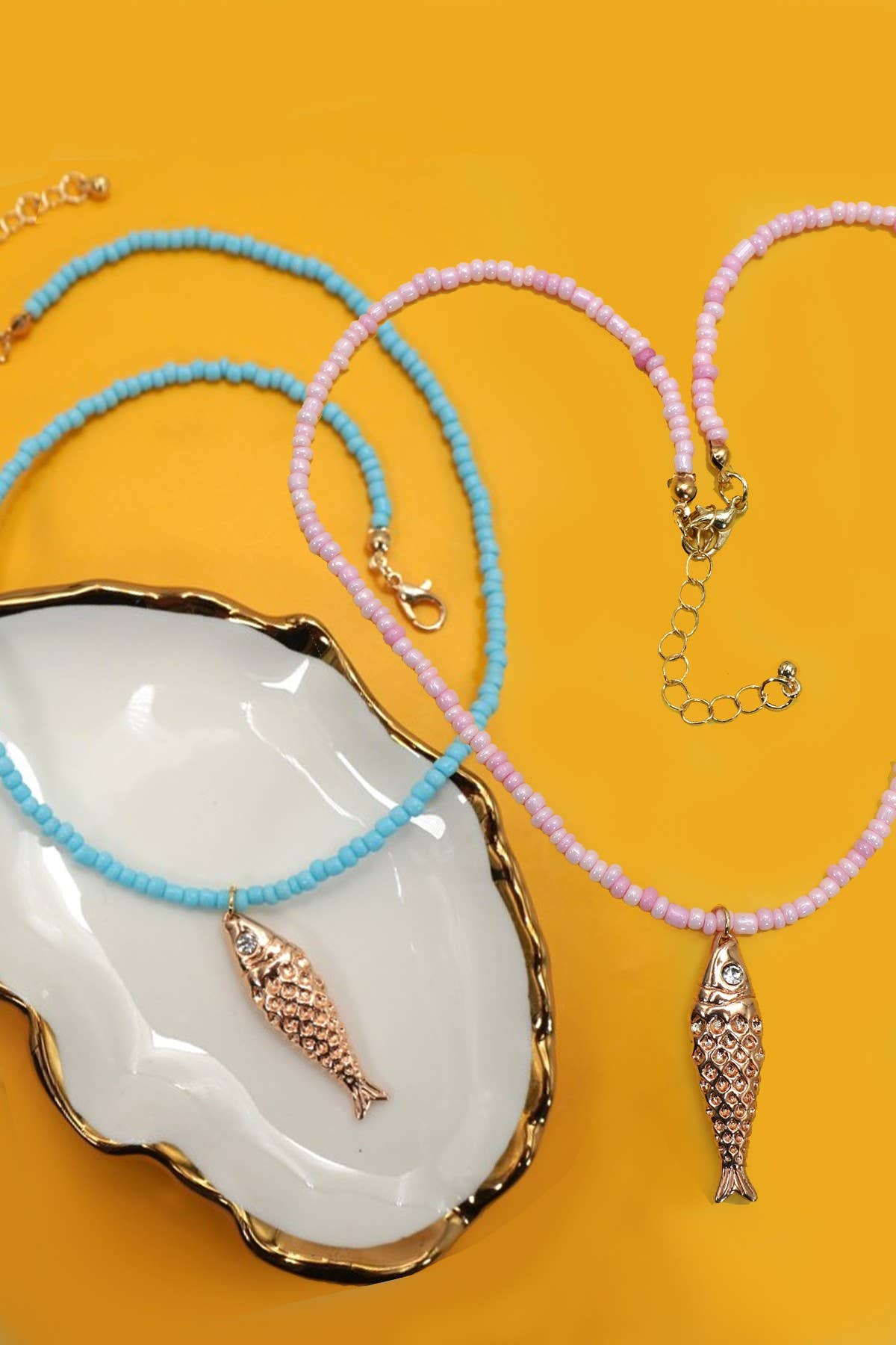 18K Stainless Steel Fish Necklace