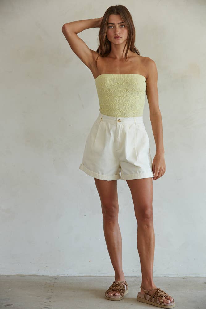 Knit Modal Nylon Spandex Seamless Jacquard Tube Top