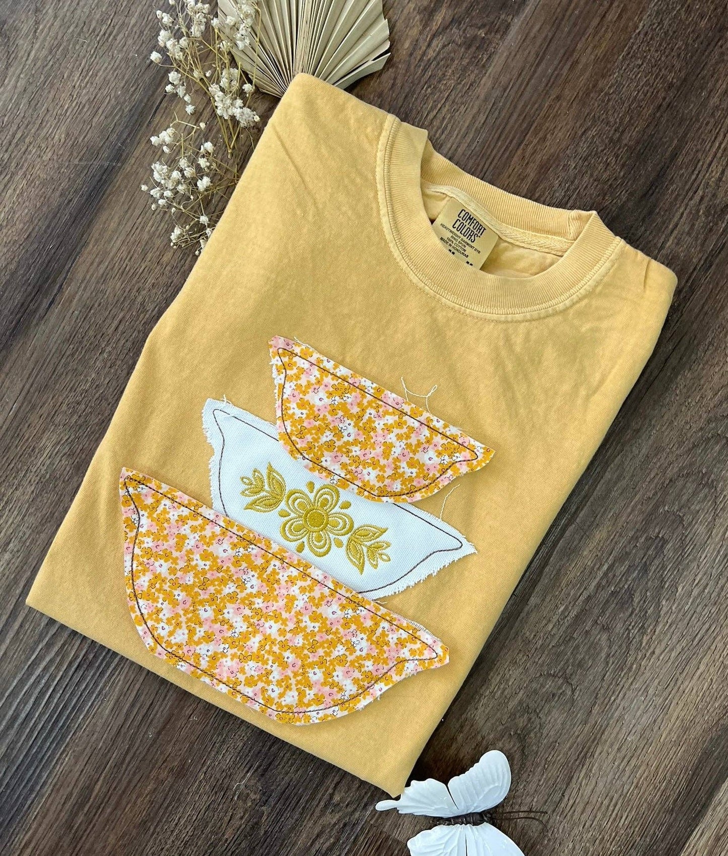 Vintage Bowl Set Butterfly Gold Tee - Floral