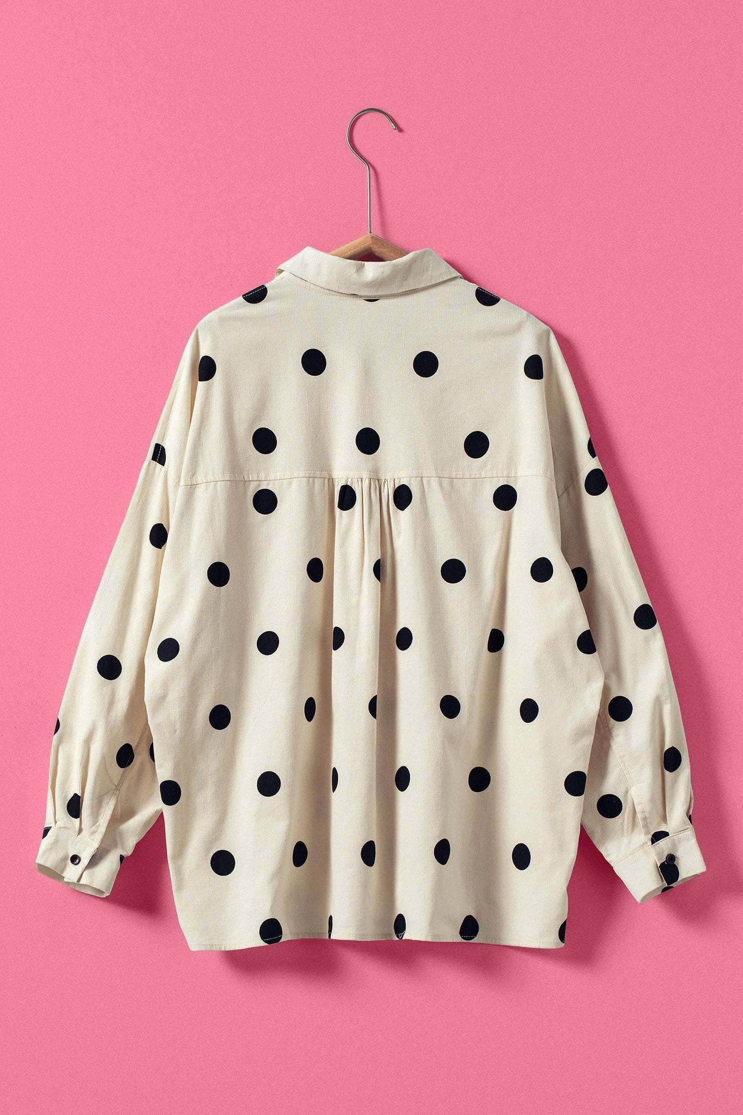 Relaxed Polka Dot  Button-Down Shirt