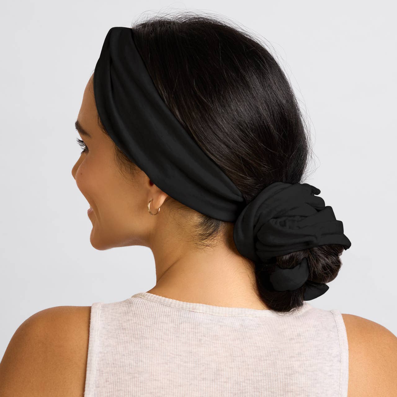 Set & Flow Heatless Curling Headband - Black