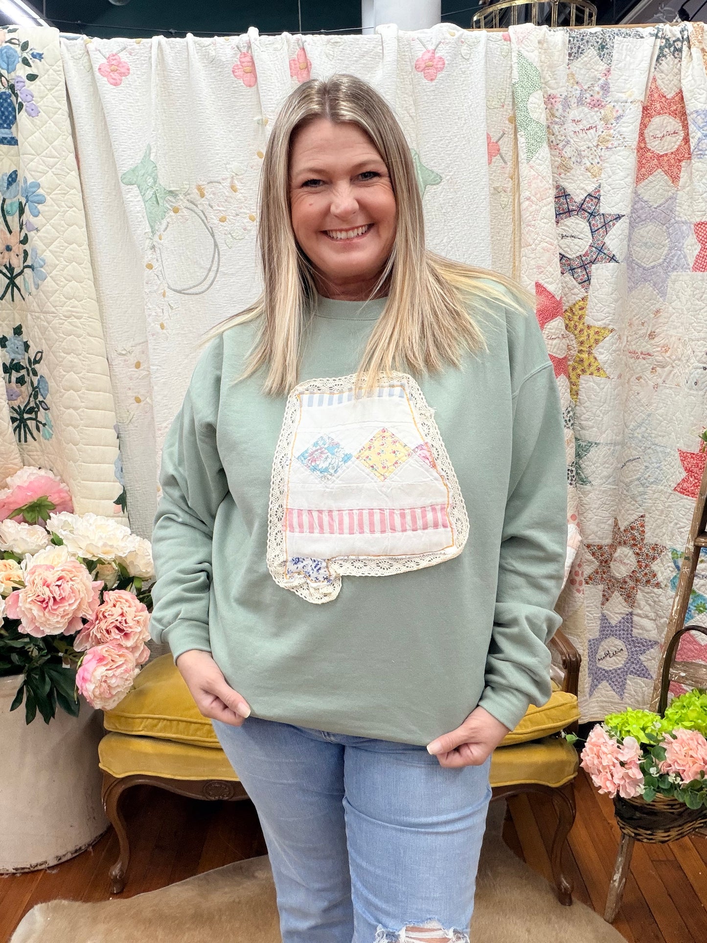 Quilted State of Alabama Sweatshirt