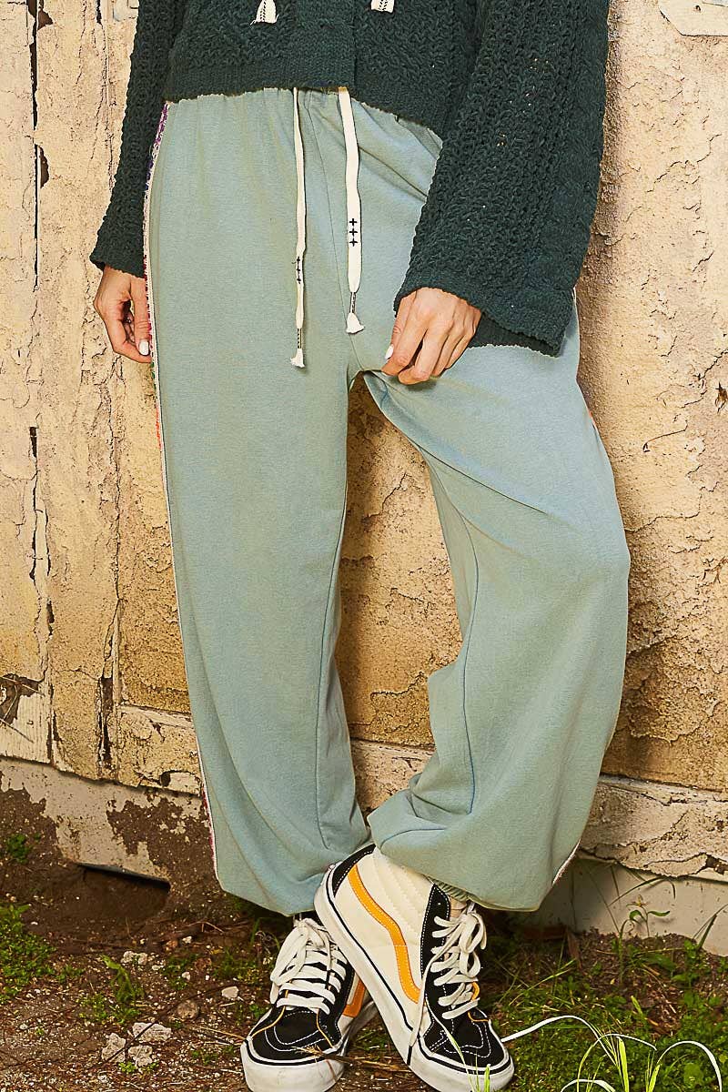 Baggy Fit Square Patch French Terry Joggers