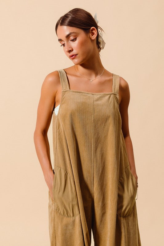 Corduroy Overalls Jumpsuit