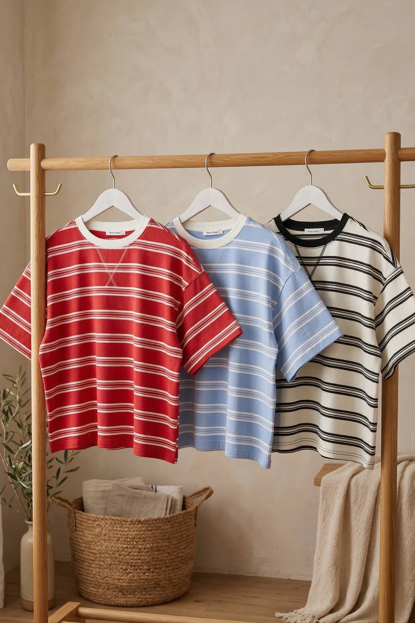 Americana Striped Oversized Tee