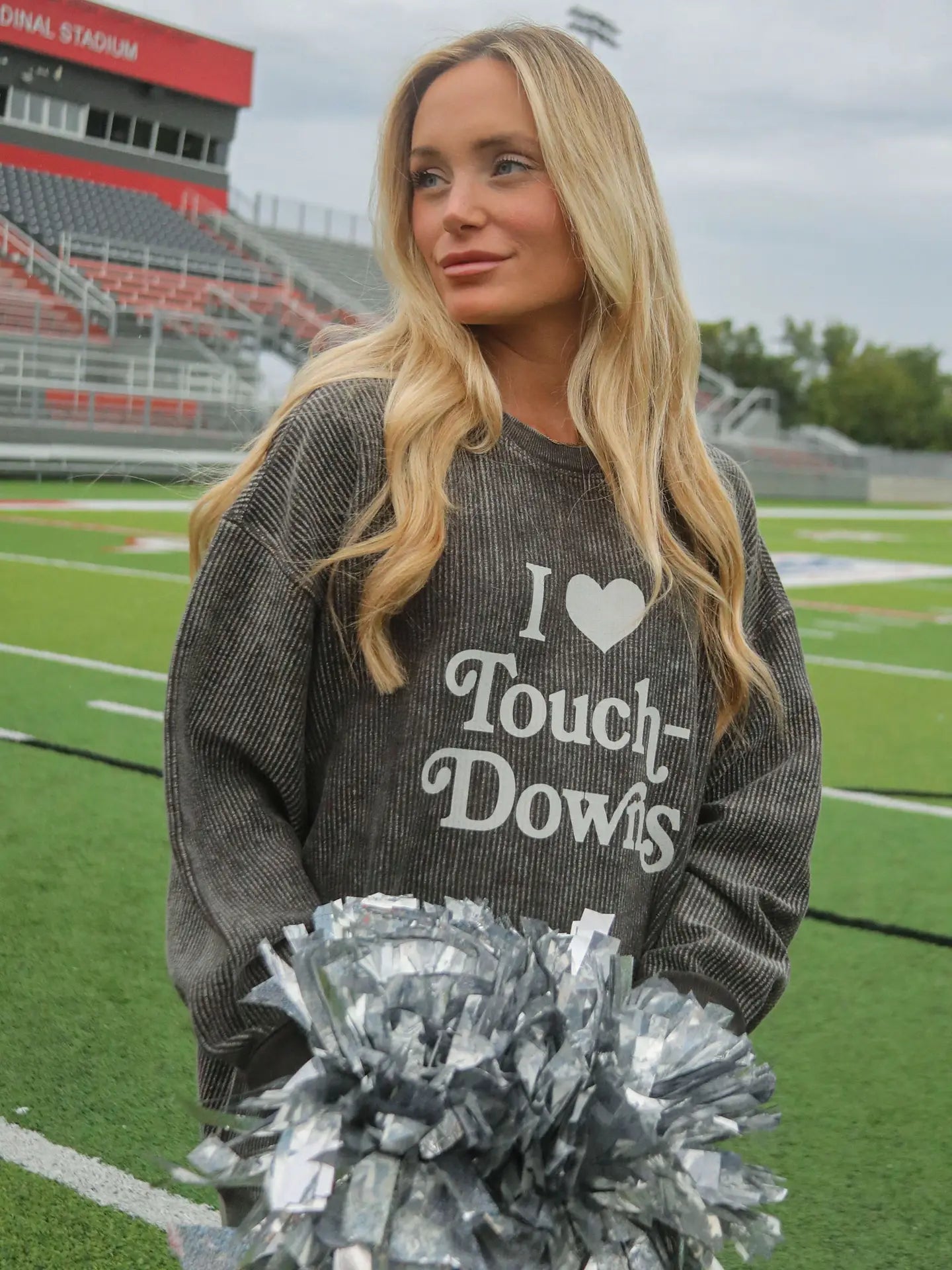 I Love Touchdowns Corded Sweatshirt