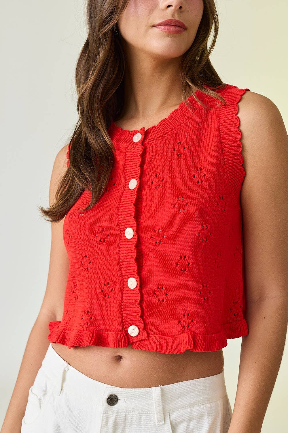 Stella Ruffle Sweater Top