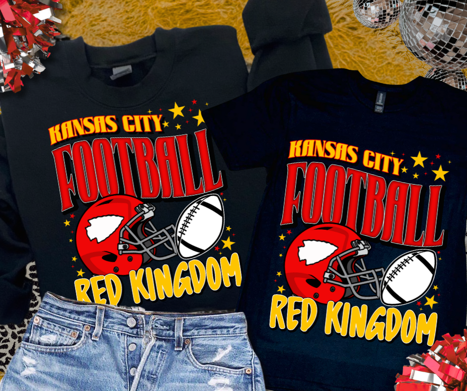 Red/Gold Kansas City Red Kingdom Tee - Black