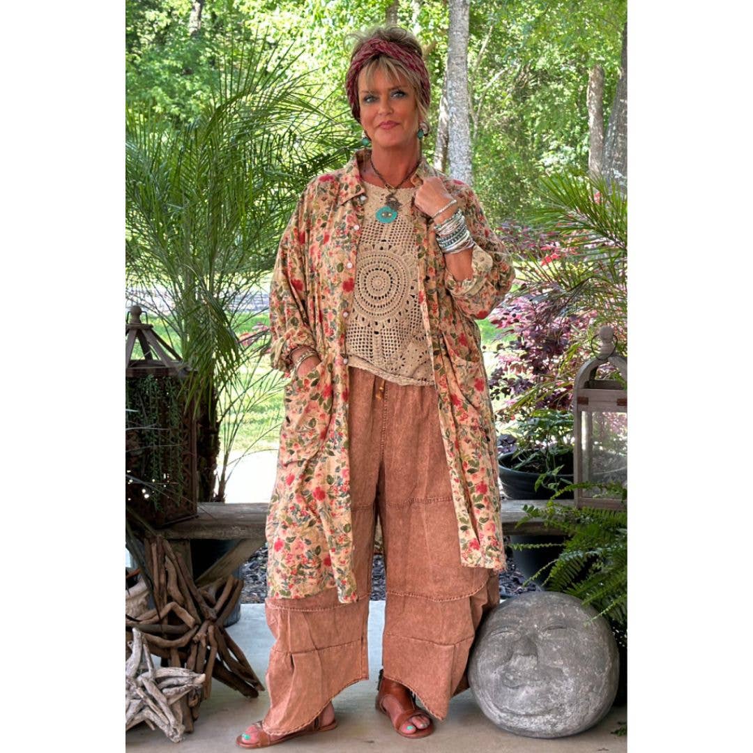 Jaded Gypsy Cottage Meadows Duster - Rose