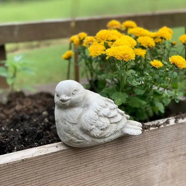 Sitting Cement Bird Statue