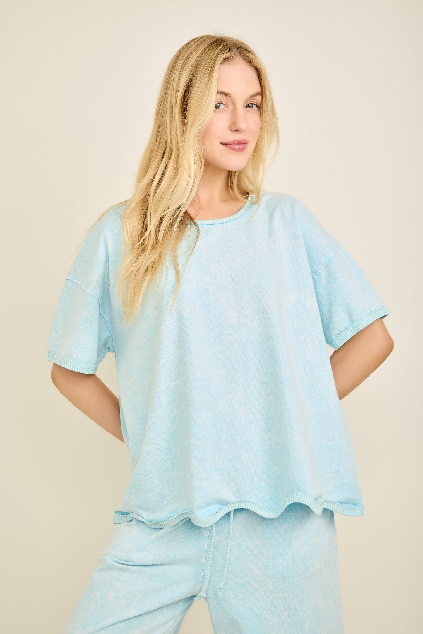 Mineral Washed Wavy Ribbed Shirt