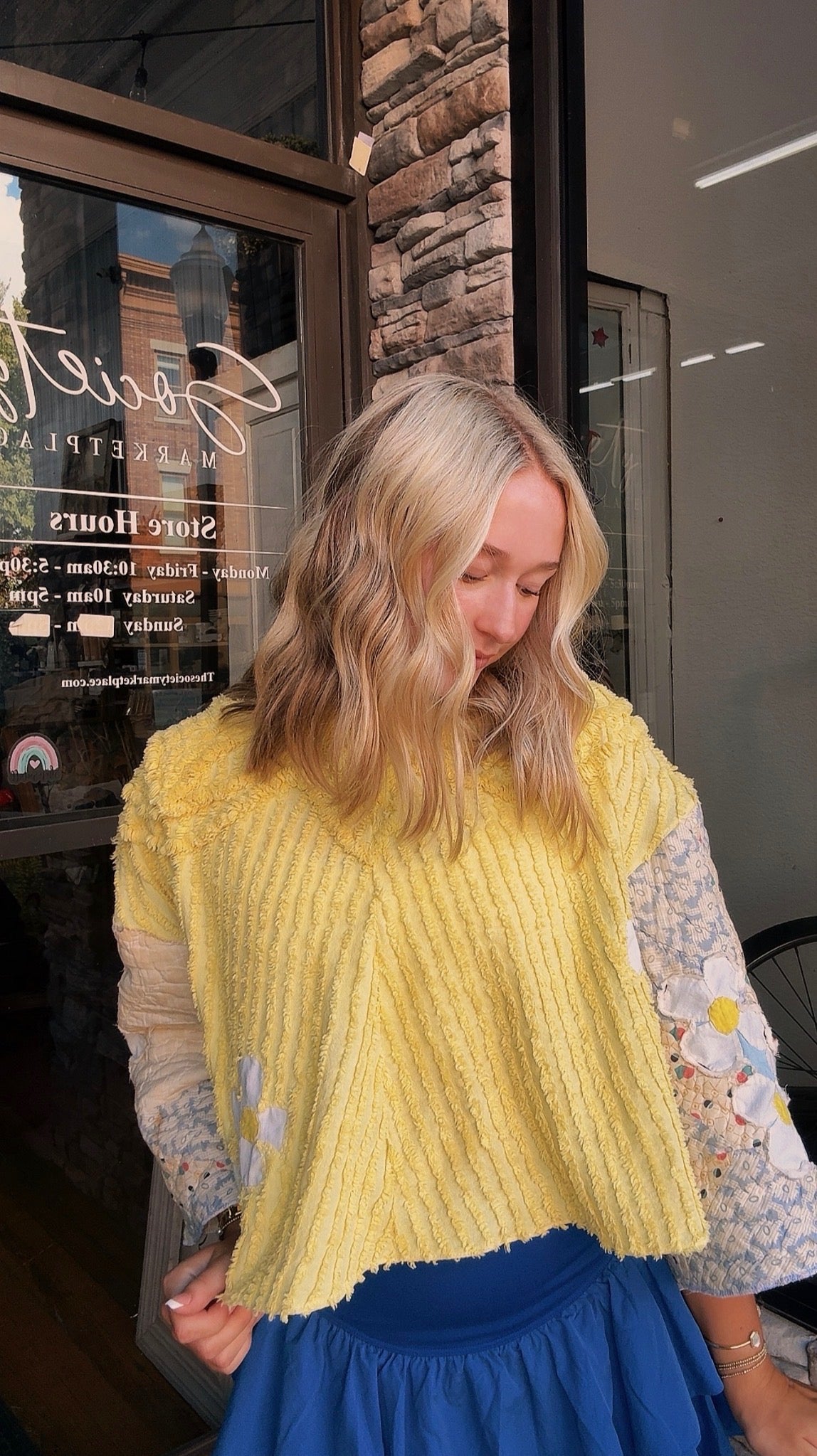 Handmade Floral Doily Chenille Pullover Top