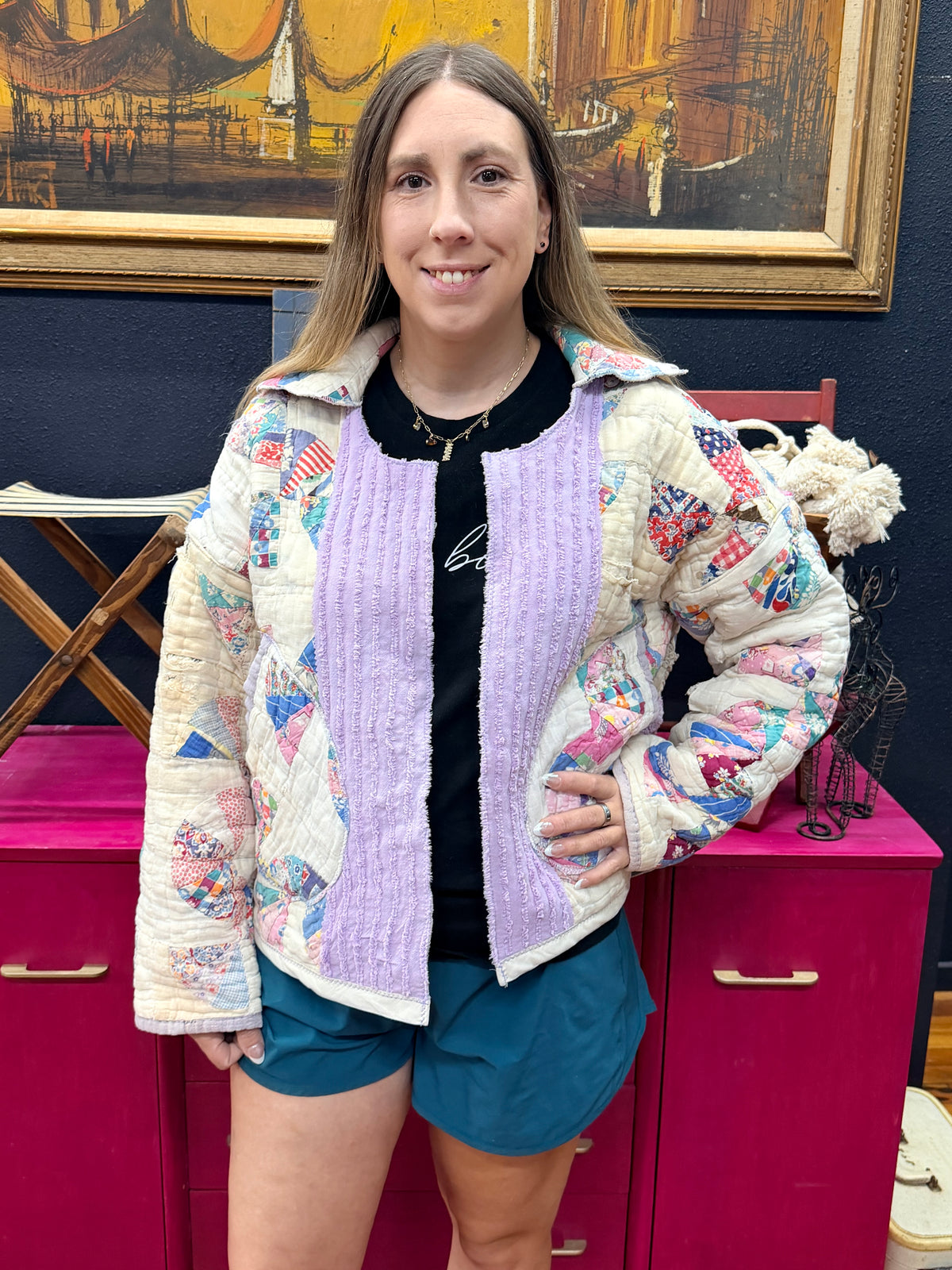 Handmade Upcycled Patchwork Quilt Jacket