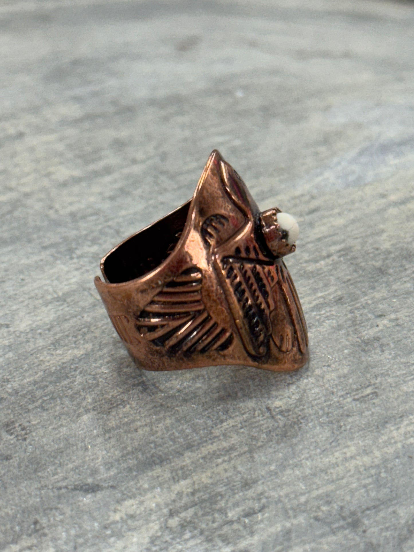 Western Thunderbird Cuff Adjustable Ring