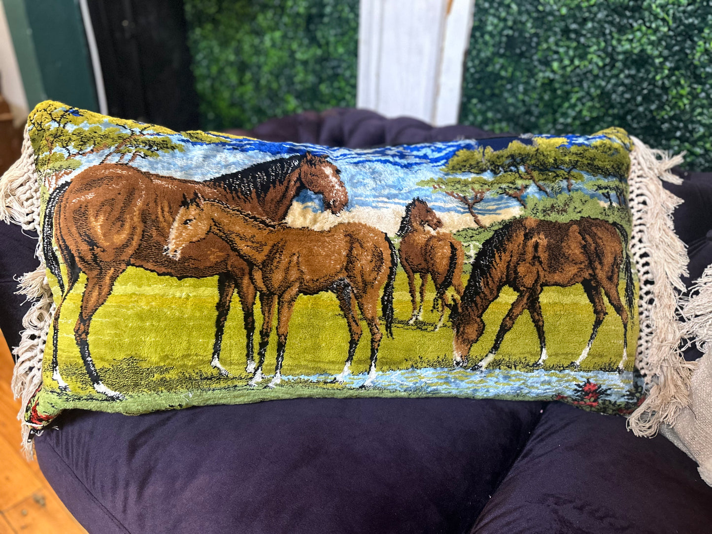 Vintage Horse Pillow