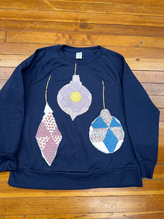 Ornament Quilt Patchwork Sweatshirt