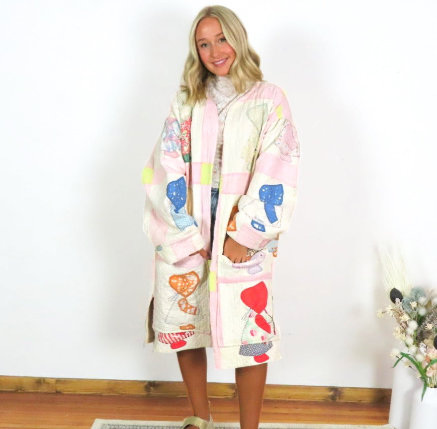 Vintage Sunbonnet Sue Quilt Jacket
