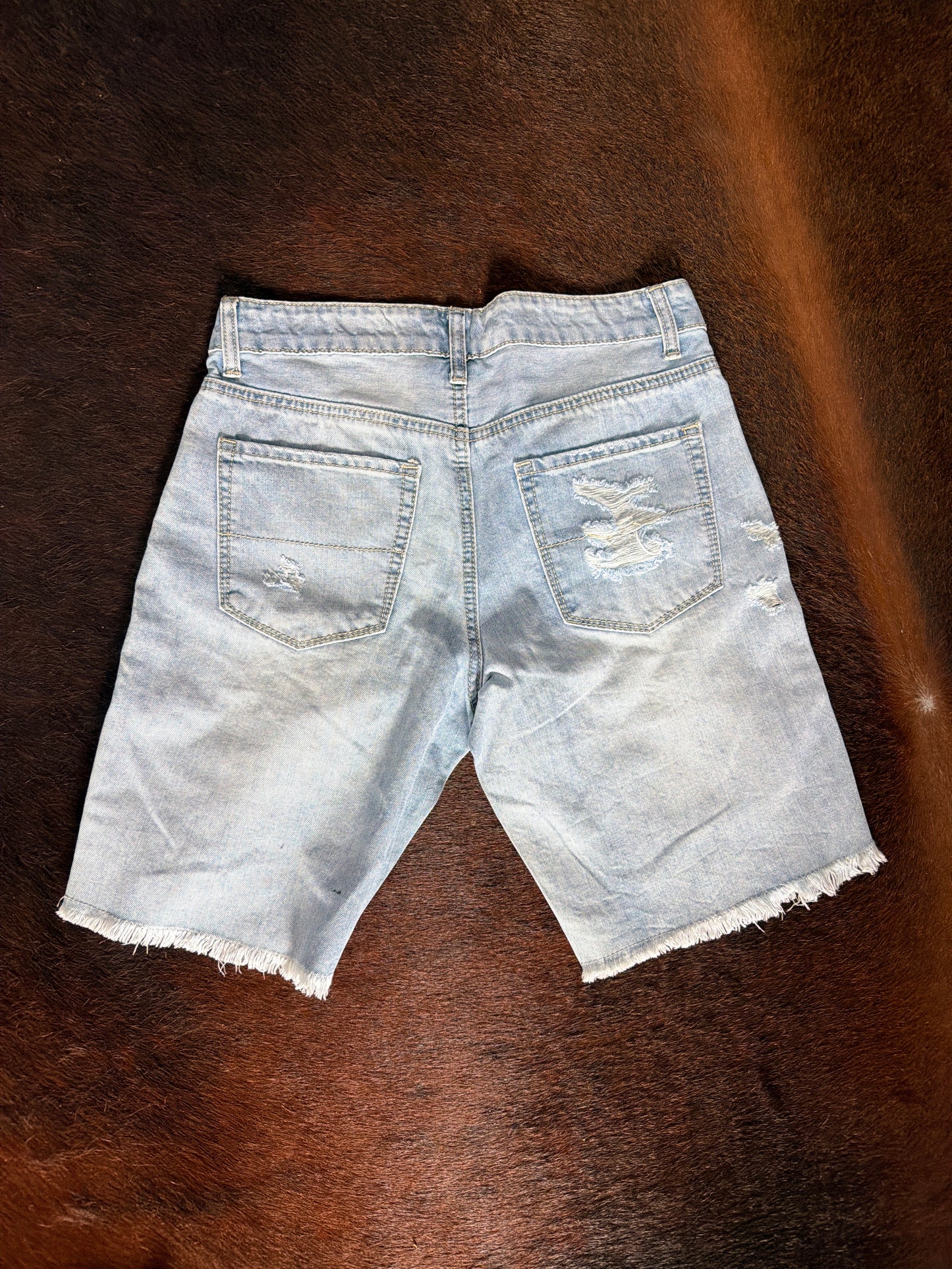 High Waisted Distressed Boyfriend Jean Short