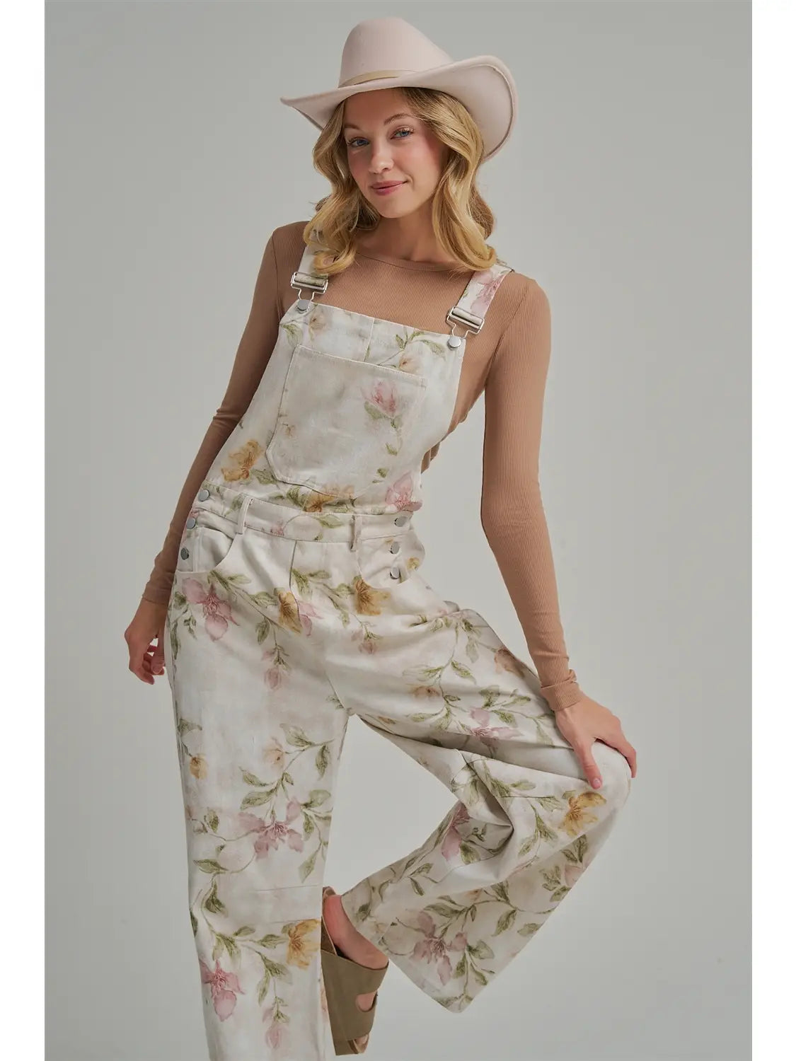 Vintage Floral Overall Jumpsuit