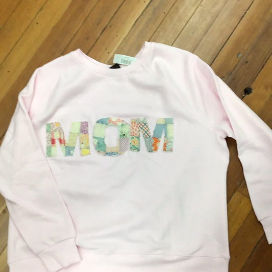 Mom Quilt Patchwork Soft Pink Sweatshirt