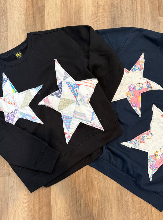 Star Handmade Quilted Sweatshirt