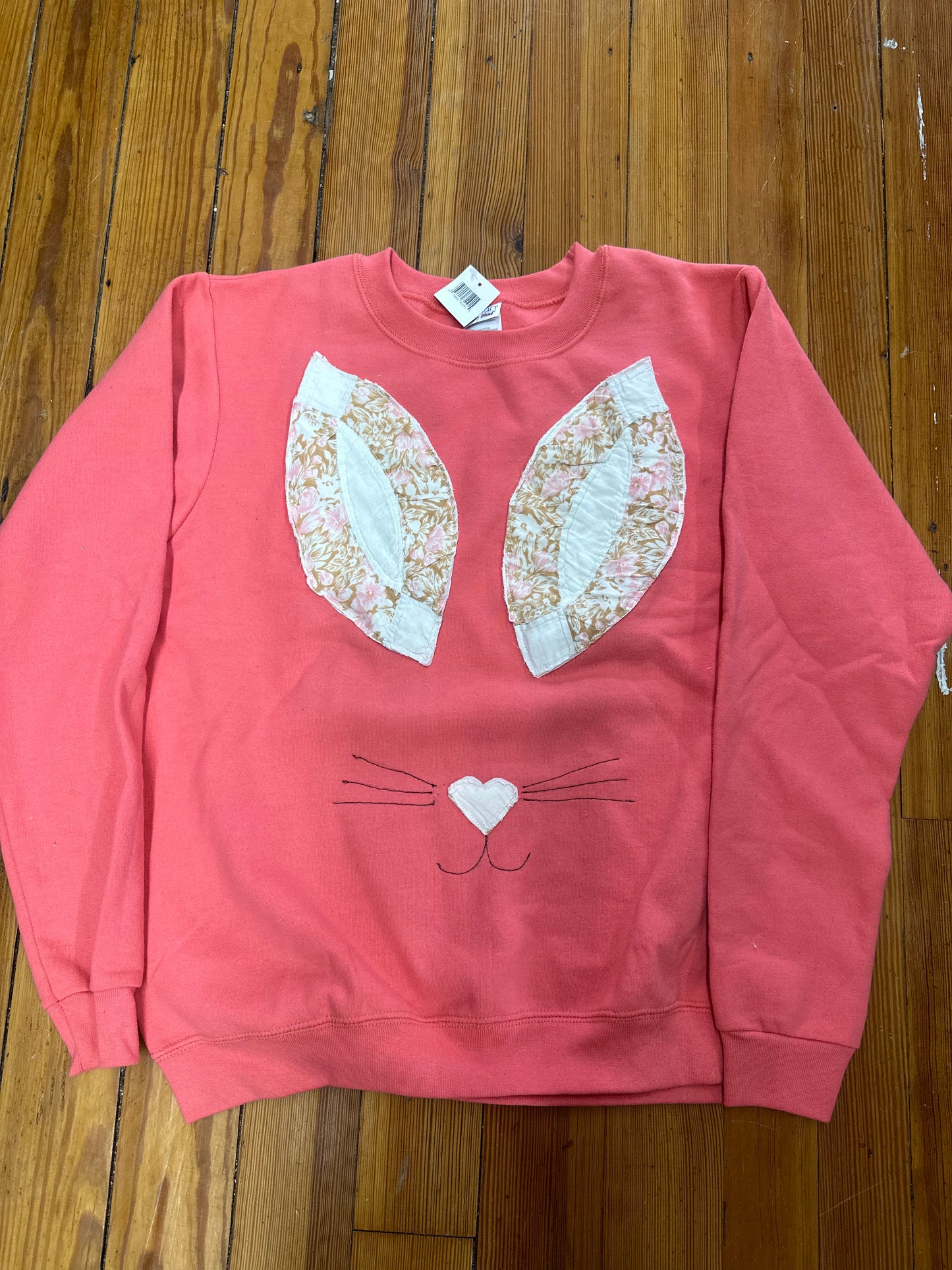 Quilted Bunny Face Sweatshirt