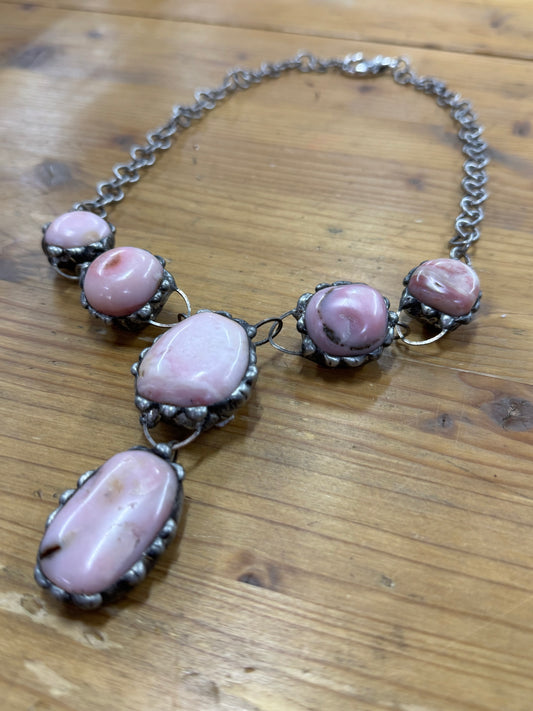 Harley & Maude Pink Stone Necklace