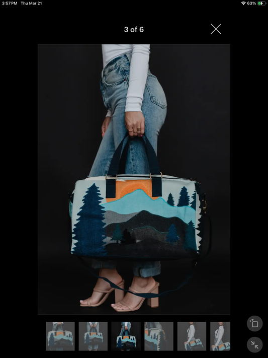 Mountain Scene Duffle Bag