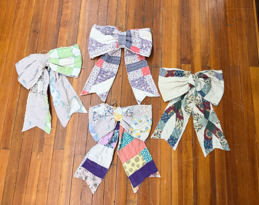 Handmade Vintage Style Quilted Bows