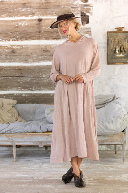 Magnolia Pearl Viggo Hoodie Tee Dress - Sunfaded Azalea