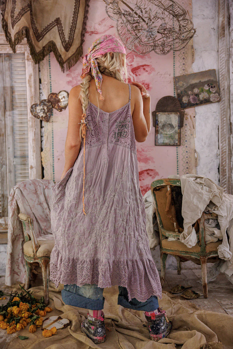 Magnolia Pearl Magnolia Pearl Vianney Slip Dress - Lilac Ash