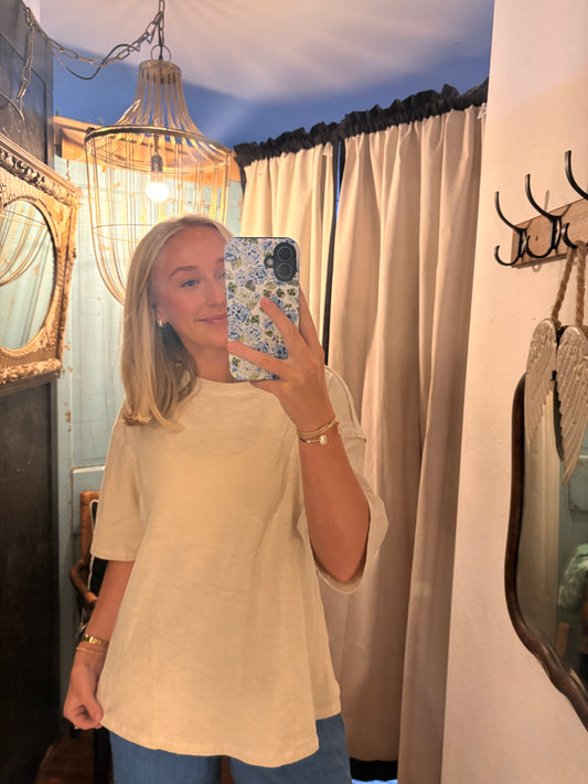Casual Solid Knit Round Neck Top