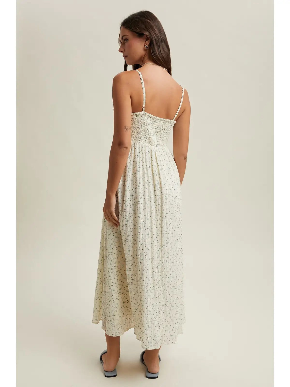 Floral Smocked Waist Maxi Dress