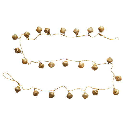 Embossed Mercury Glass Ornament Gold Cord