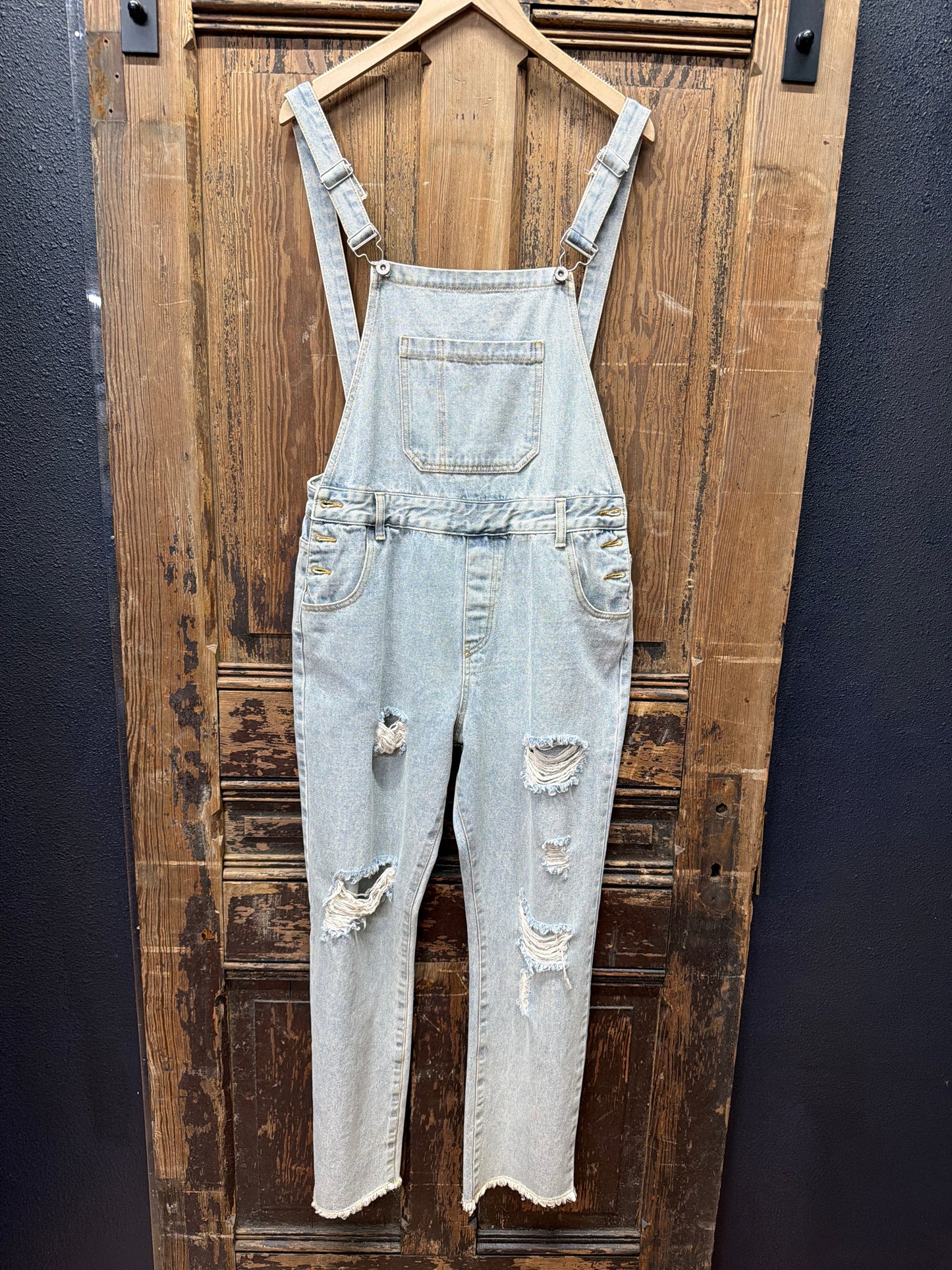 Light Wash Denim Overalls